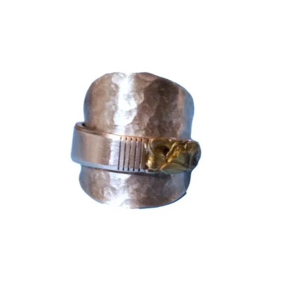 Saddle Ring Handmade from Silverplate Vintage Spoon. NWT - Picture 3 of 6